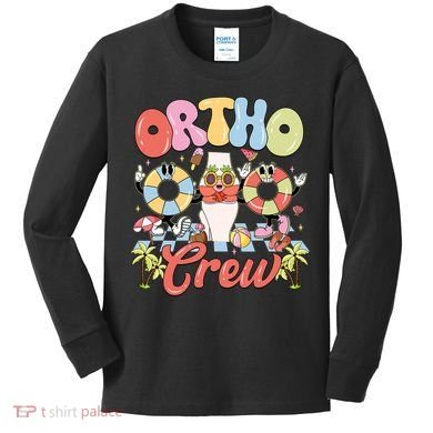 Ortho Crew Summer Vibes Orthopedic Surgeon Kids Long Sleeve Shirt