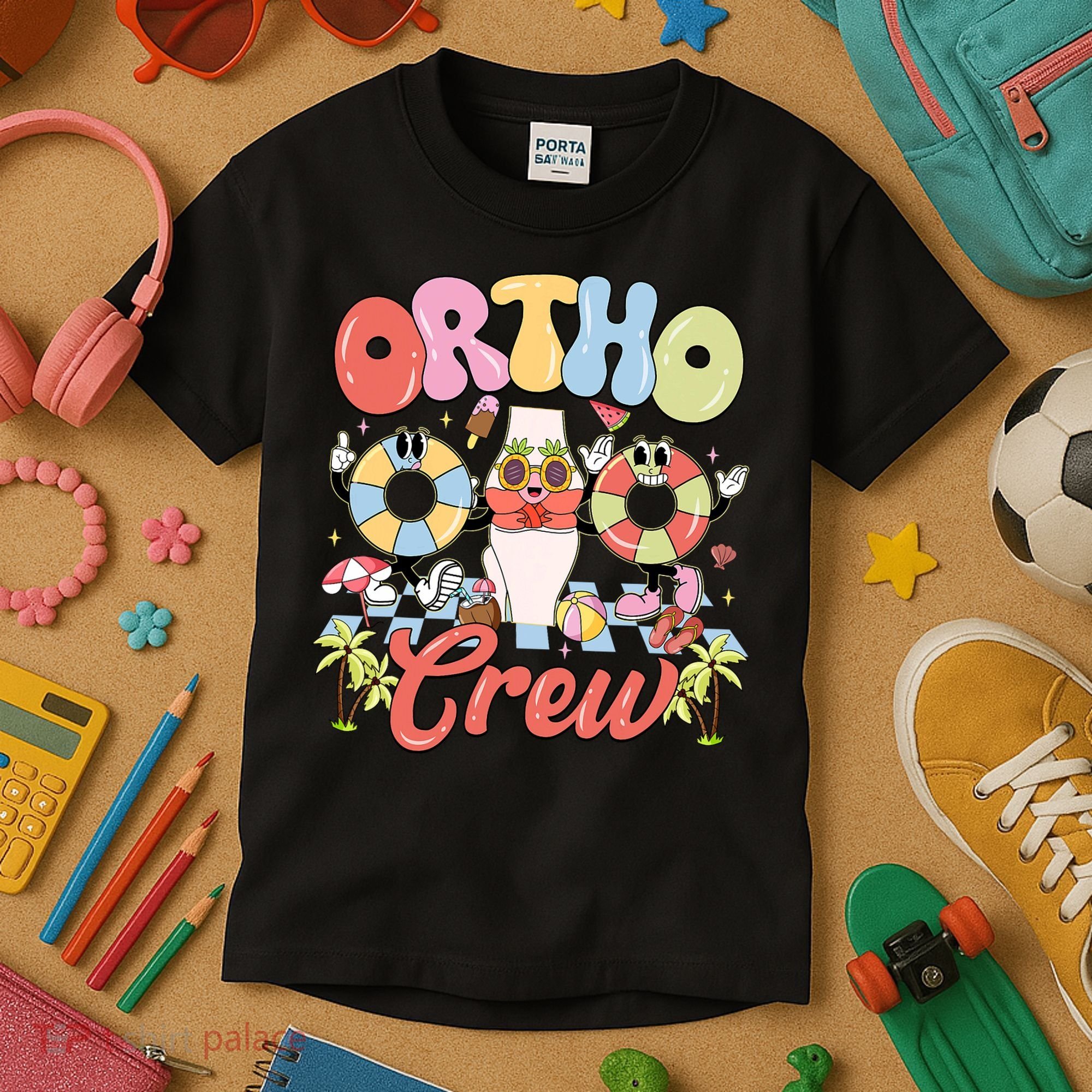 Ortho Crew Summer Vibes Orthopedic Surgeon Kids T-Shirt