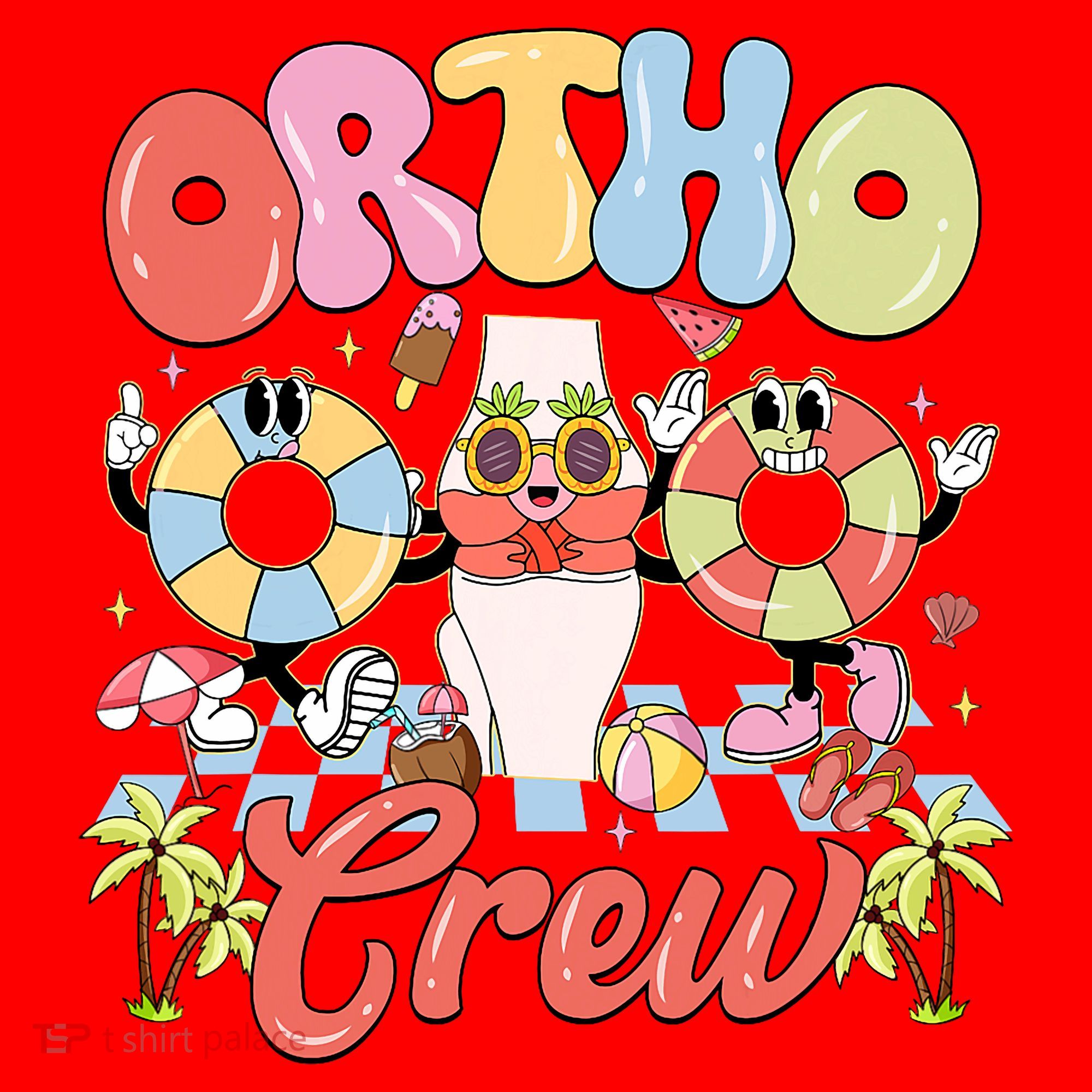 Ortho Crew Summer Vibes Orthopedic Surgeon Santa Hat