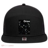 Orion Constellation Space Solar System Stars 7 Panel Mesh Trucker Snapback Hat thumb 0