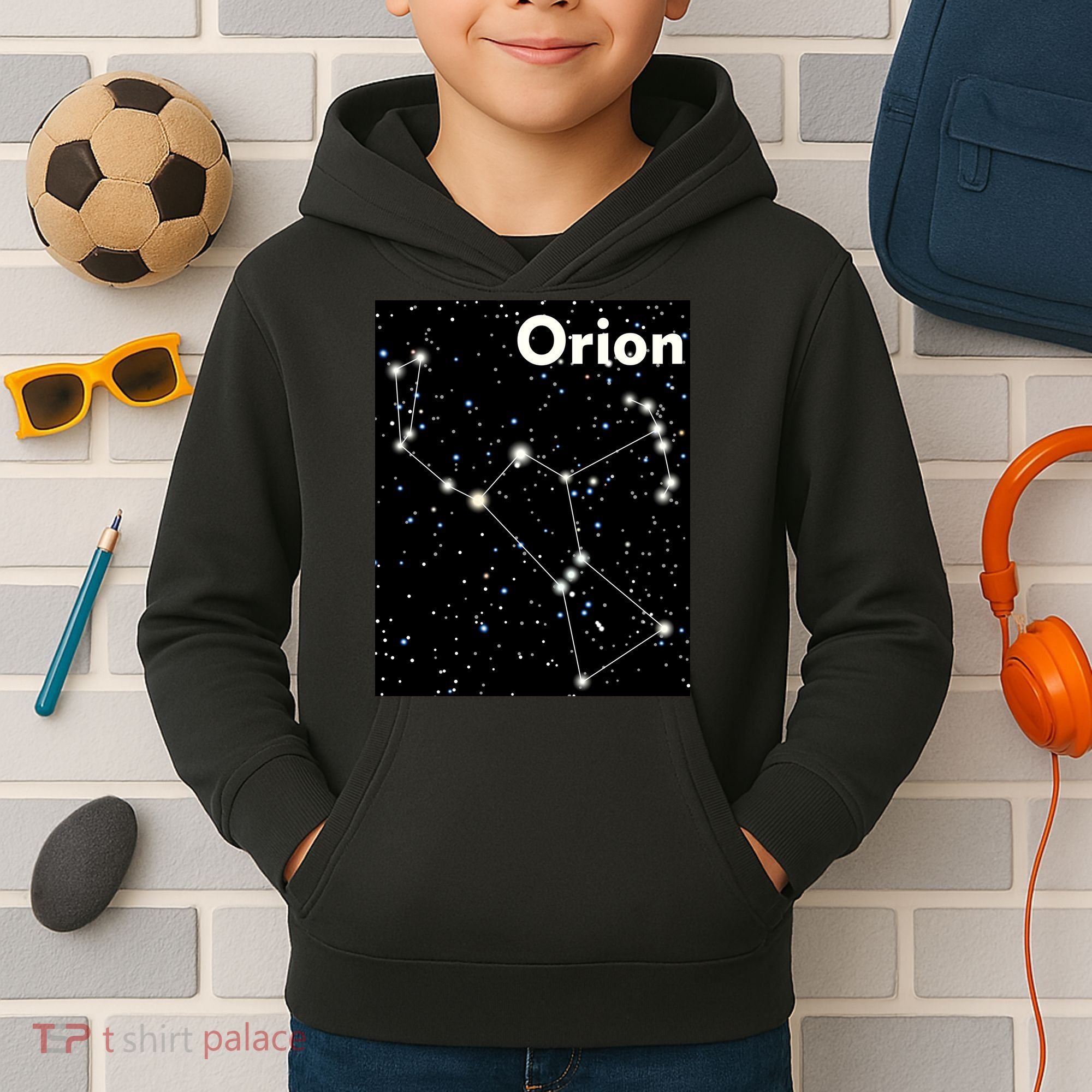 Orion Constellation Space Solar System Stars Kids Hoodie