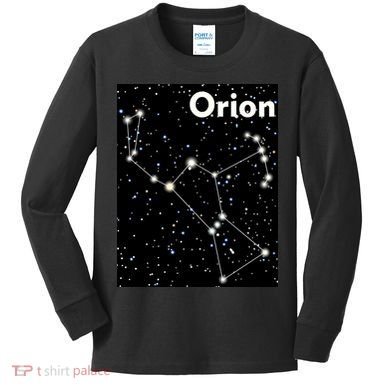 Orion Constellation Space Solar System Stars Kids Long Sleeve Shirt