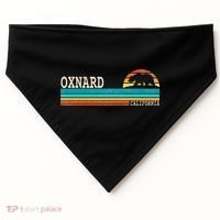 Oxnard California State Bear Retro Sunset USA-Made Doggie Bandana thumb 0