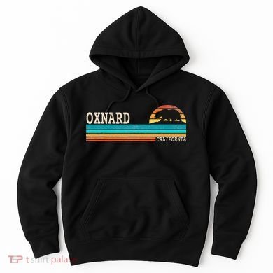 Oxnard California State Bear Retro Sunset Hoodie