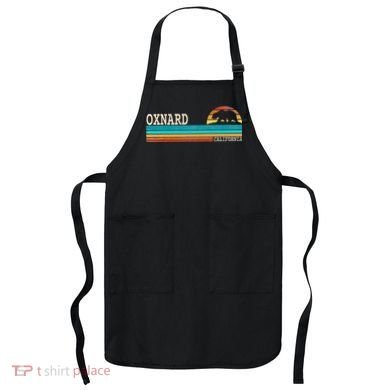 Oxnard California State Bear Retro Sunset Apron