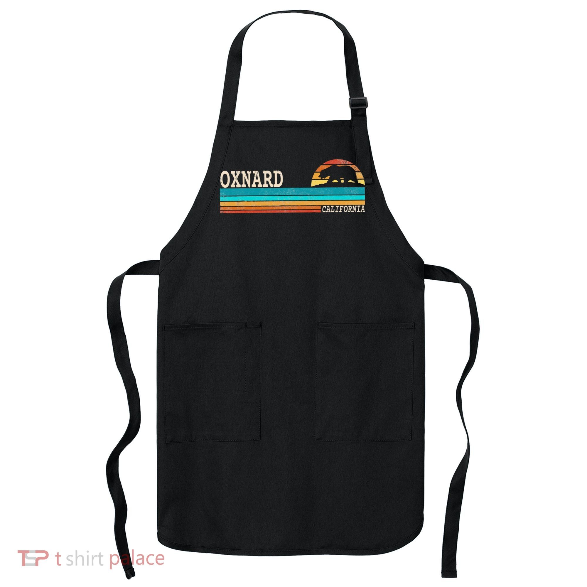 Oxnard California State Bear Retro Sunset Apron