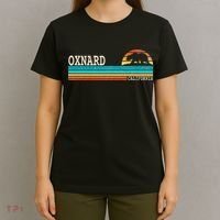 Oxnard California State Bear Retro Sunset T-Shirt thumb 4