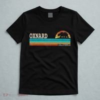 Oxnard California State Bear Retro Sunset T-Shirt thumb 5
