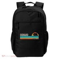 Oxnard California State Bear Retro Sunset Backpack thumb 0