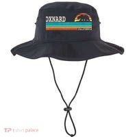 Oxnard California State Bear Retro Sunset Bucket Hat thumb 0