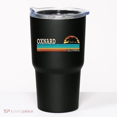 Oxnard California State Bear Retro Sunset Tumbler