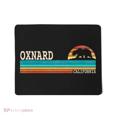 Oxnard California State Bear Retro Sunset Mousepad