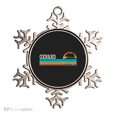 Oxnard California State Bear Retro Sunset Ornament