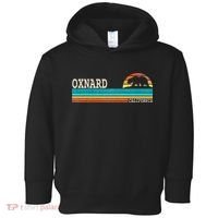 Oxnard California State Bear Retro Sunset Toddler Hoodie thumb 0