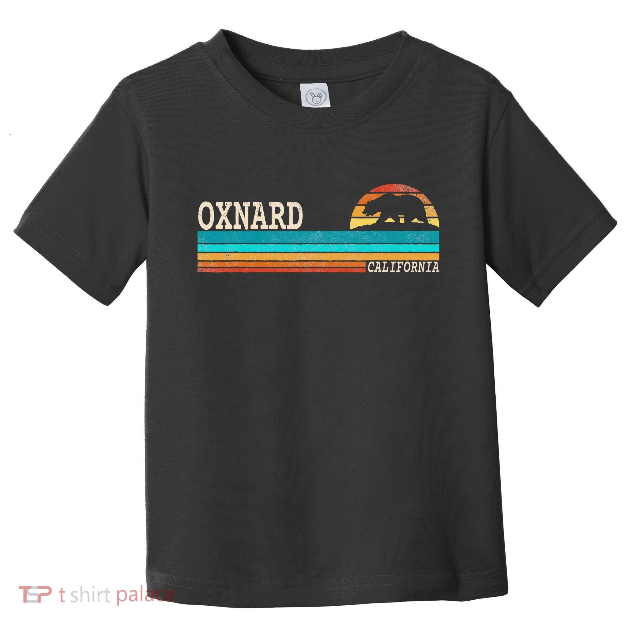 Oxnard California State Bear Retro Sunset Toddler T-Shirt