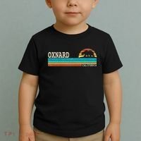 Oxnard California State Bear Retro Sunset Toddler T-Shirt thumb 2