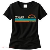 Oxnard California State Bear Retro Sunset Women's T-Shirt thumb 0