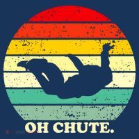 Oh Chute | Skydiving Skydive Sky Diving Skydiver USA-Made Doggie Bandana thumb 2