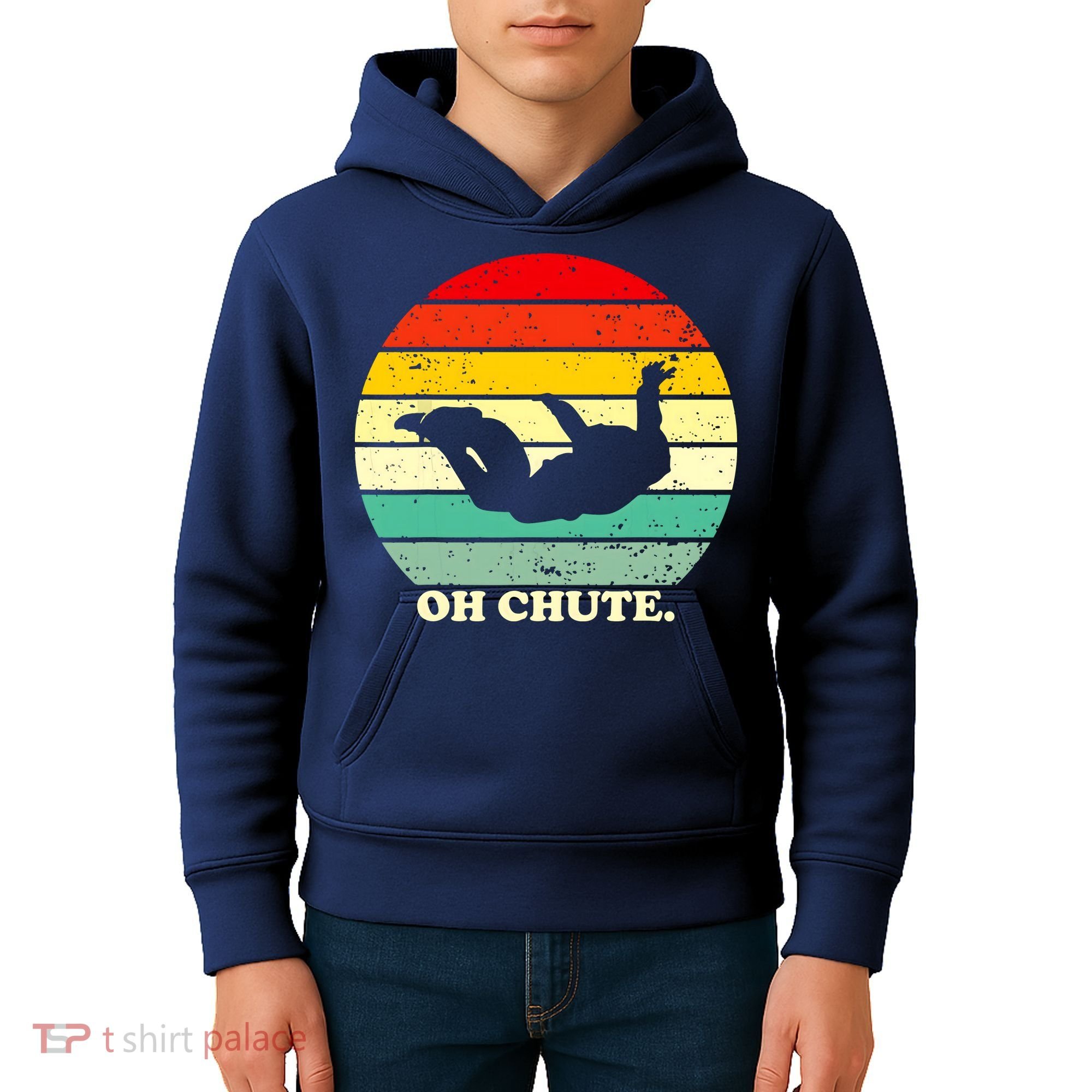 Oh Chute | Skydiving Skydive Sky Diving Skydiver Kids Hoodie