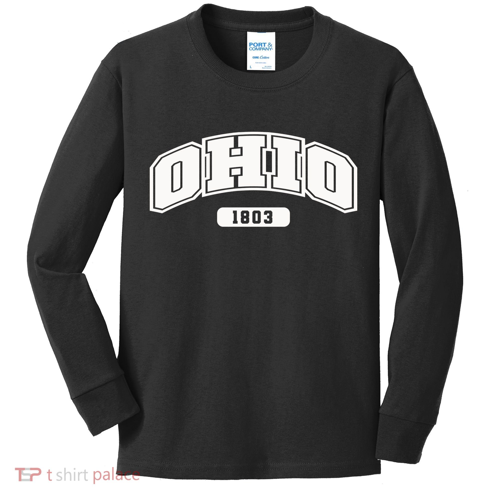 Ohio Collegiate Style 1803 Kids Long Sleeve Shirt