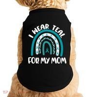 Ovarian Cancer Support Awareness Boho I Wear Teal For My Mom Gift Doggie Tank thumb 0