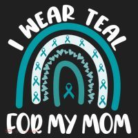 Ovarian Cancer Support Awareness Boho I Wear Teal For My Mom Gift Hat thumb 2