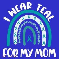Ovarian Cancer Support Awareness Boho I Wear Teal For My Mom Gift Toddler Hoodie thumb 2
