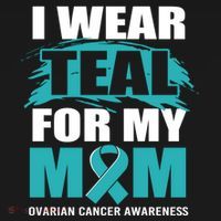 Ovarian Cancer Support I Wear Teal For My Mom Cute Gift Women's Hoodie thumb 2