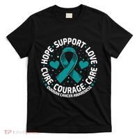 Ovarian Cancer Support Tee Family Ovarian Cancer Awareness T-Shirt thumb 0