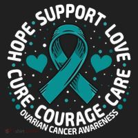 Ovarian Cancer Support Tee Family Ovarian Cancer Awareness Beanie thumb 2