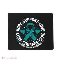 Ovarian Cancer Support Tee Family Ovarian Cancer Awareness Mousepad thumb 0