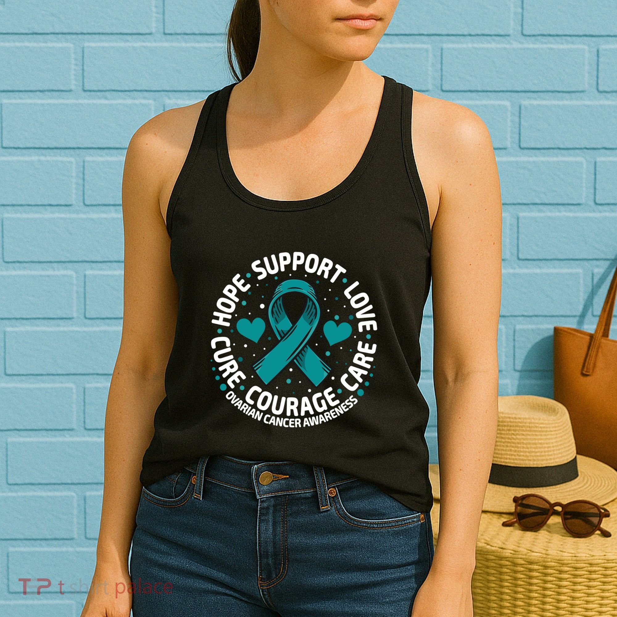Ovarian Cancer Support Tee Family Ovarian Cancer Awareness Women's Tank Top