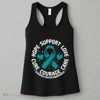Ovarian Cancer Support Tee Family Ovarian Cancer Awareness Women's Tank Top thumb 3