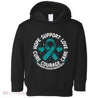 Ovarian Cancer Support Tee Family Ovarian Cancer Awareness Toddler Hoodie thumb 0