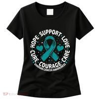Ovarian Cancer Support Tee Family Ovarian Cancer Awareness Women's T-Shirt thumb 0