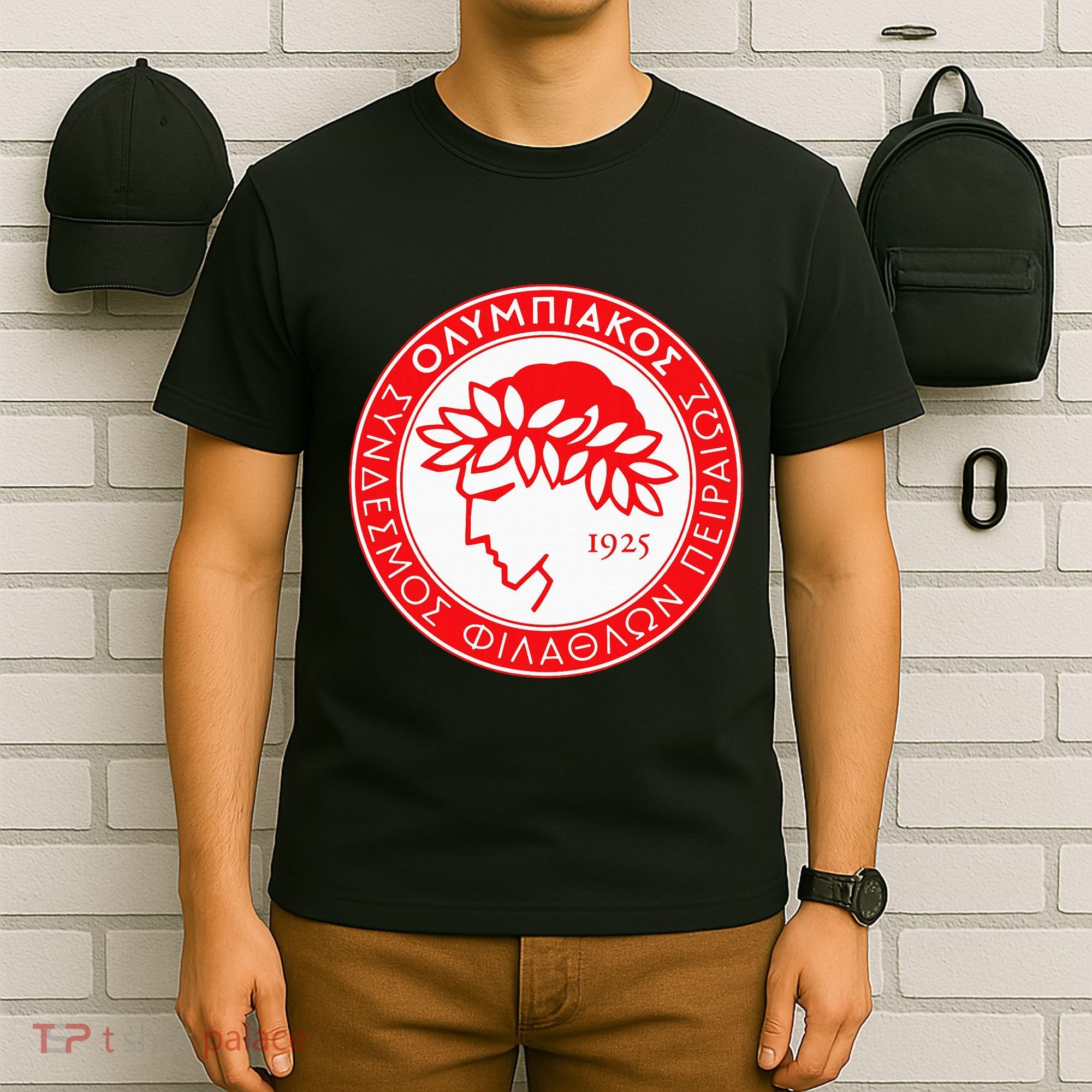 Olympiacos Club Supporter Fan Greece Greek T-Shirt