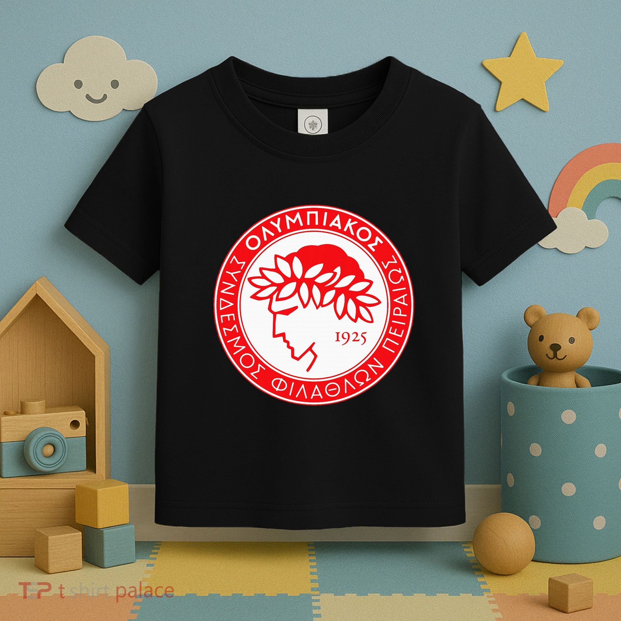 Olympiacos Club Supporter Fan Greece Greek Toddler T-Shirt