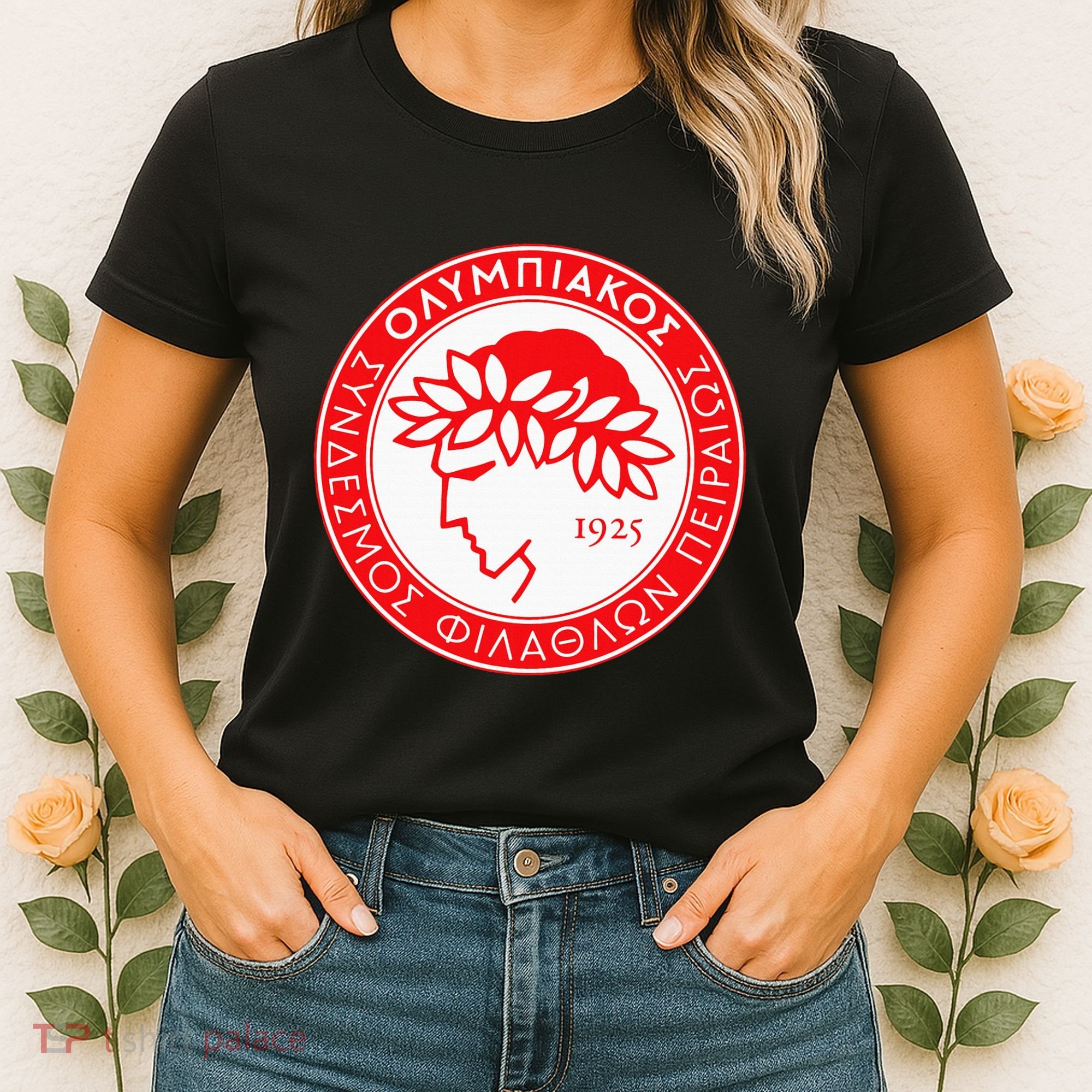 Olympiacos Club Supporter Fan Greece Greek Women's T-Shirt