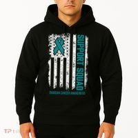 Ovarian Cancer Support Squad Ovarian Cancer Awareness Hoodie thumb 2