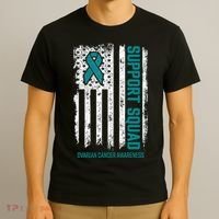 Ovarian Cancer Support Squad Ovarian Cancer Awareness T-Shirt thumb 3