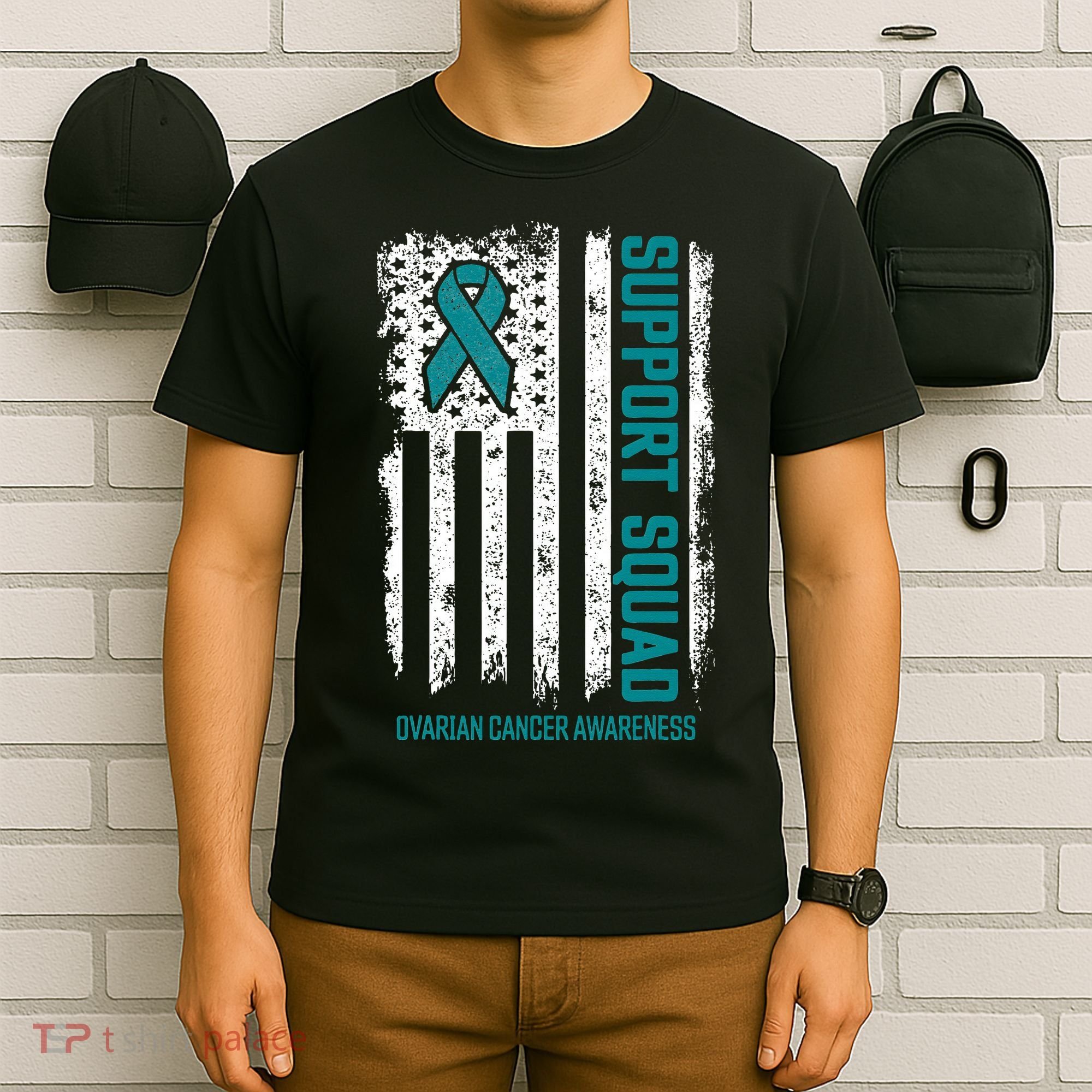 Ovarian Cancer Support Squad Ovarian Cancer Awareness T-Shirt