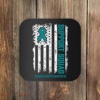 Ovarian Cancer Support Squad Ovarian Cancer Awareness Coaster thumb 0