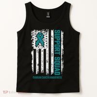 Ovarian Cancer Support Squad Ovarian Cancer Awareness Tank Top thumb 2