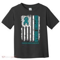 Ovarian Cancer Support Squad Ovarian Cancer Awareness Toddler T-Shirt thumb 0