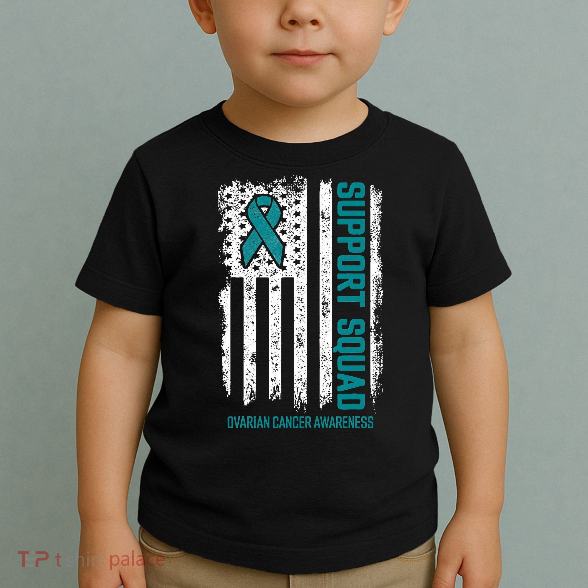 Ovarian Cancer Support Squad Ovarian Cancer Awareness Toddler T-Shirt