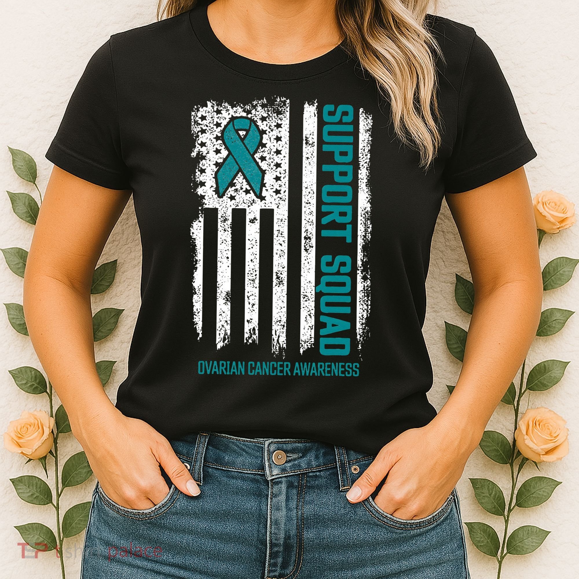 Ovarian Cancer Support Squad Ovarian Cancer Awareness Women's T-Shirt