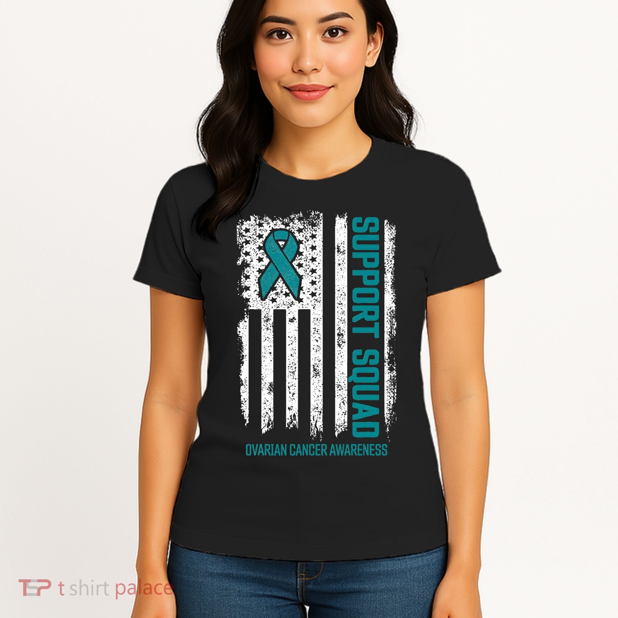 Ovarian Cancer Support Squad Ovarian Cancer Awareness Women's T-Shirt