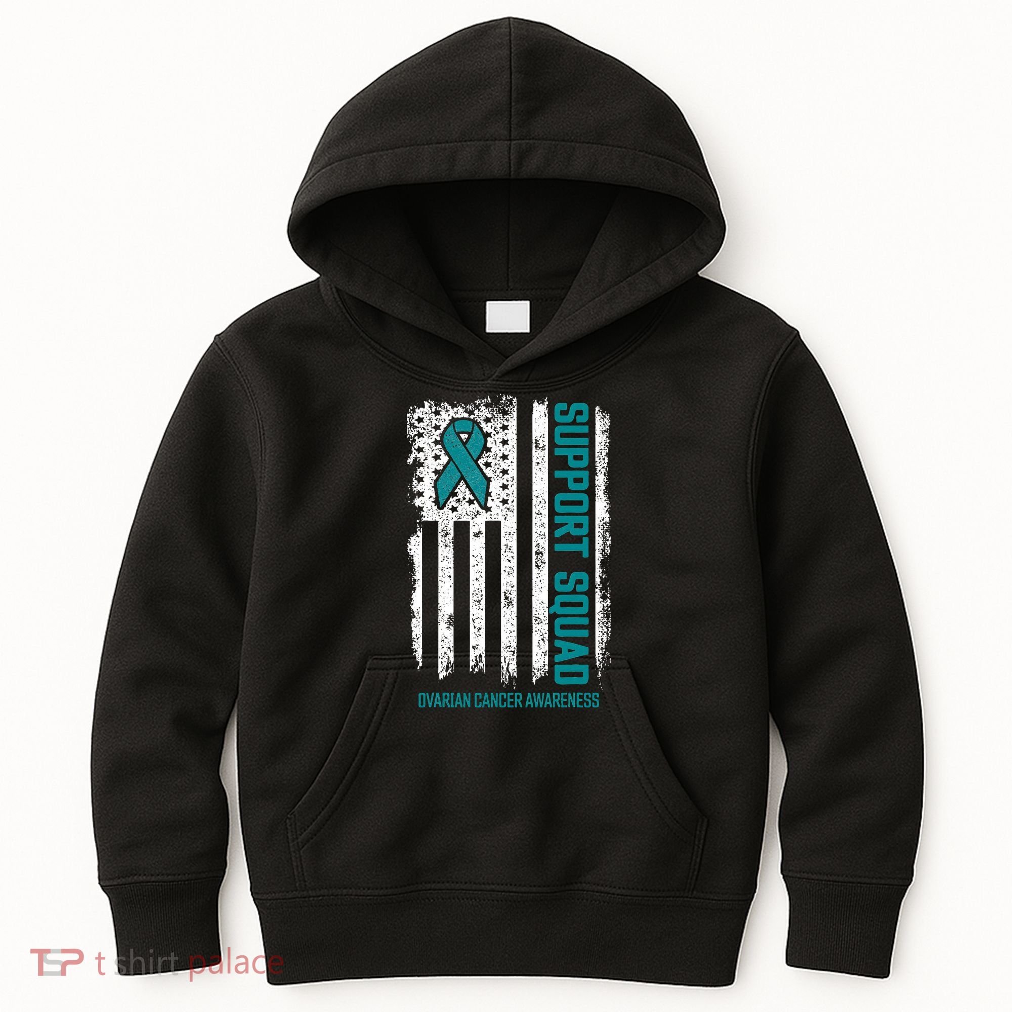 Ovarian Cancer Support Squad Ovarian Cancer Awareness Kids Hoodie