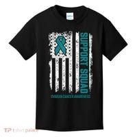 Ovarian Cancer Support Squad Ovarian Cancer Awareness Kids T-Shirt thumb 0
