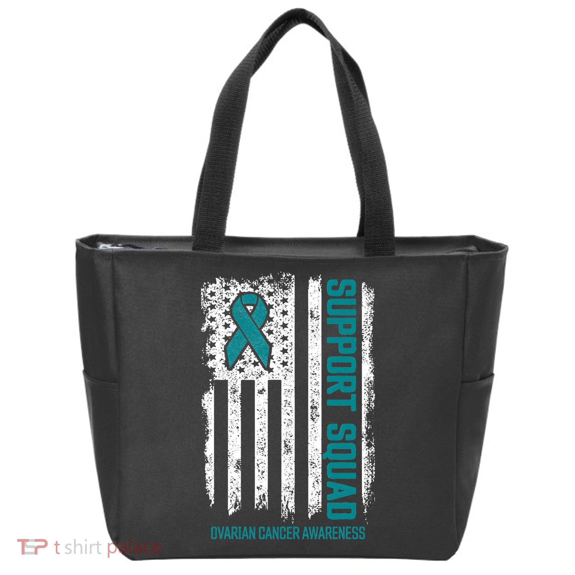 Ovarian Cancer Support Squad Ovarian Cancer Awareness Tote Bag